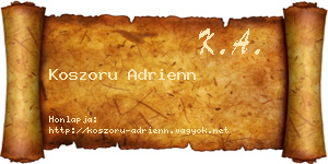 Koszoru Adrienn névjegykártya