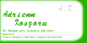 adrienn koszoru business card